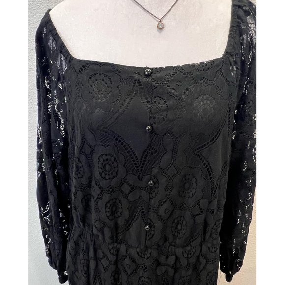 SHEIN BLACK LACE DRESS - Picture 3 of 8
